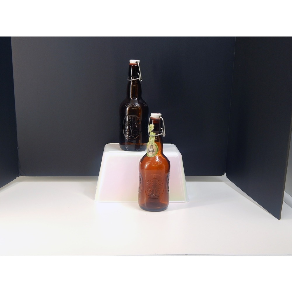 2 VTG Grolsch Amber Brown Lager Beer Bottle Porcelain Swing Top Beer Bottle